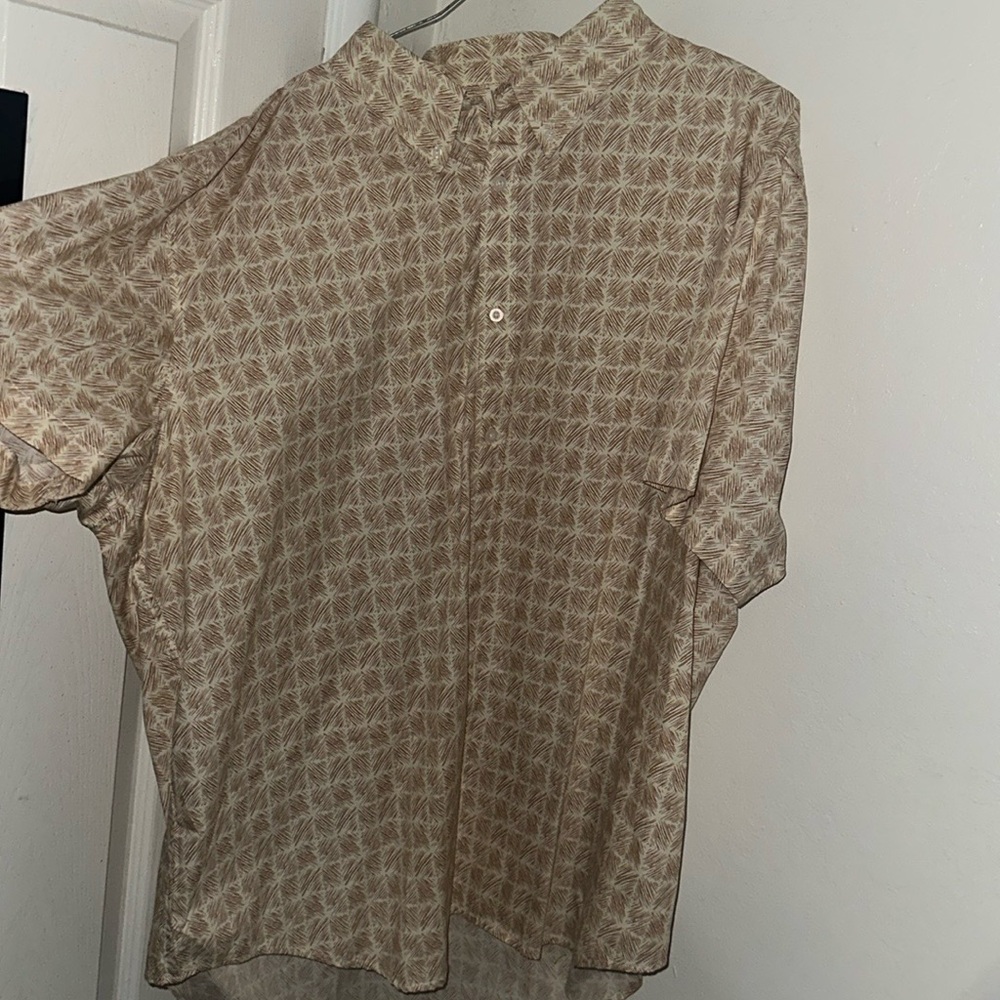 Sand brown button up short sleeve